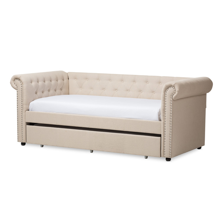 Eisiam Modern and Contemporary Fabric Trundle Daybed