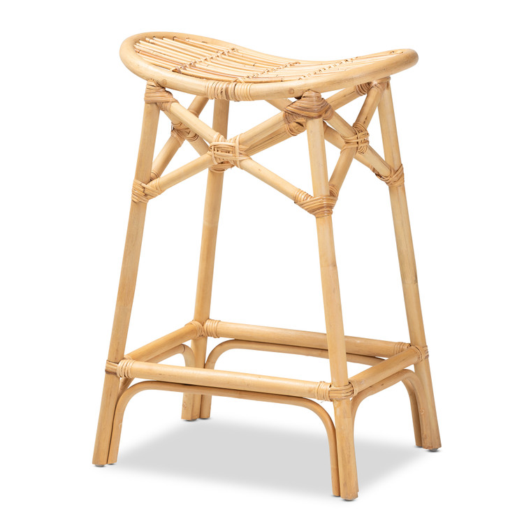 Nogel Todern Bohemian Rattan Counter Stool | Natural Brown