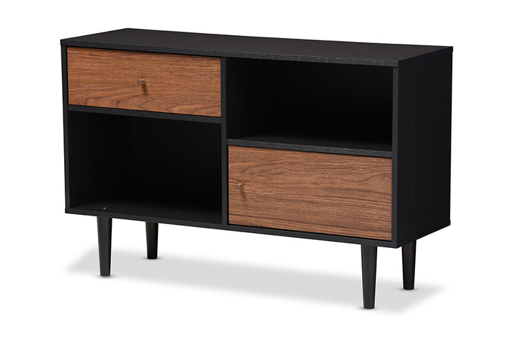 Aubin Mid-century Todern Scandinavian Style Sideboard Storage Cabinet | Stellan Brown/'Walnut' Brown