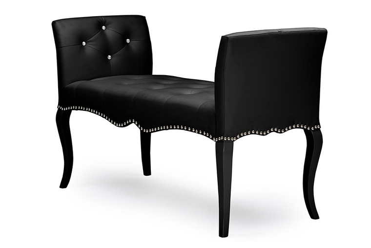 Taya Todern and Contemporary Faux Leather Classic Seating Bench