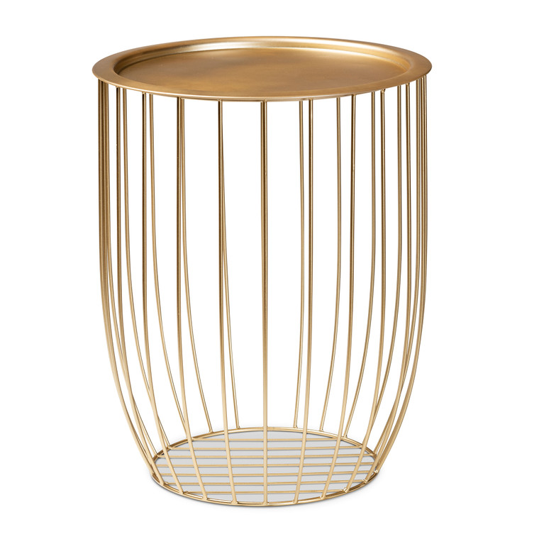 Maben Todern and Contemporary Metal End Table | Gold