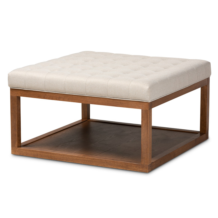 Dax Todern and Contemporary Fabric Upholstered Cocktail Ottoman