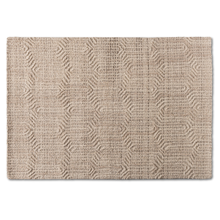 Ivory Modern and Contemporary Handwoven Wool Area Rug | Ivory