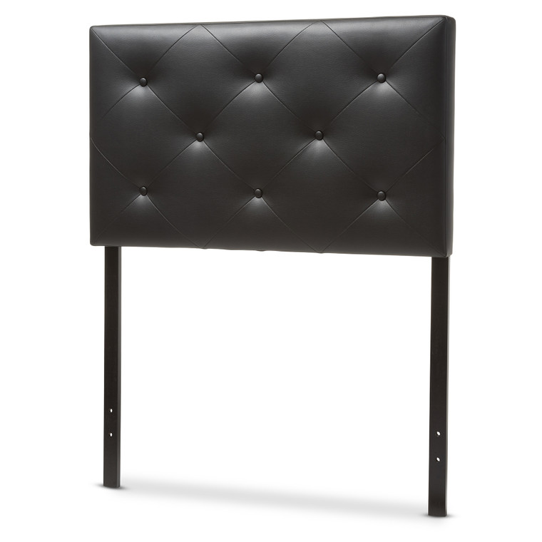 Elowyn Todern and Contemporary Faux Leather Upholstered Headboard