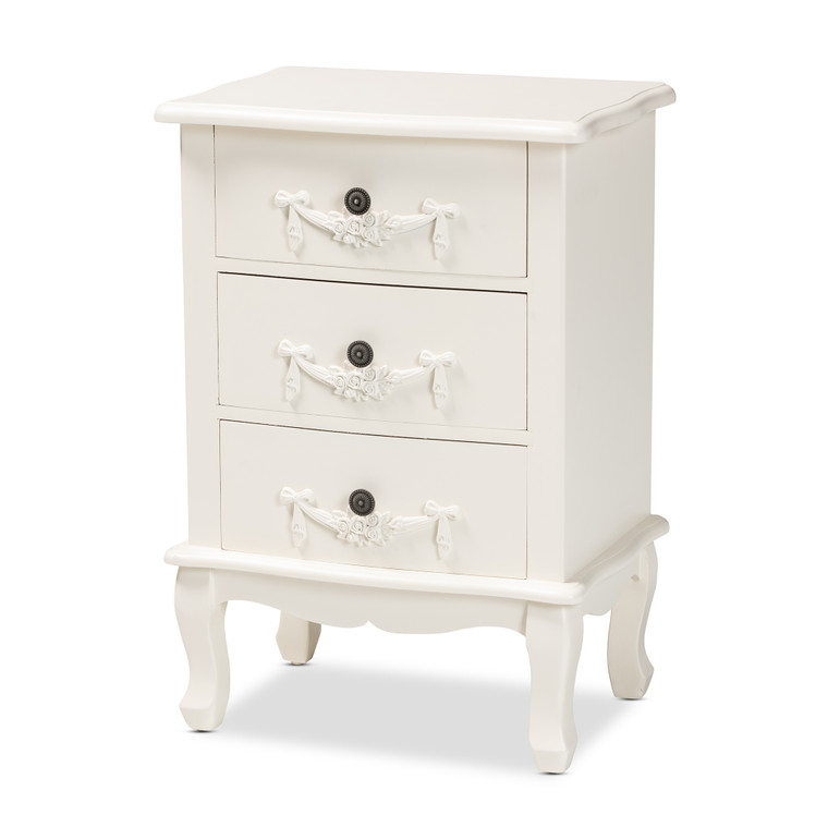 Northumberland Classic and Traditional End Table | White