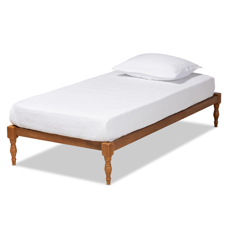 Esmer Todern and Contemporary Platform Bed Frame  | Ash Walnut