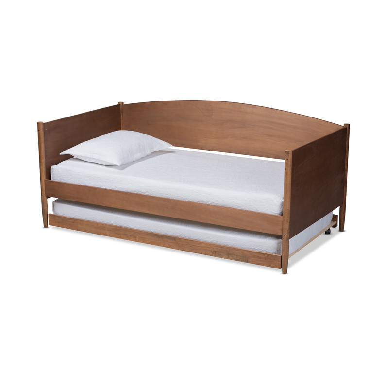 Selev Mid-Century Modern Daybed with Trundle