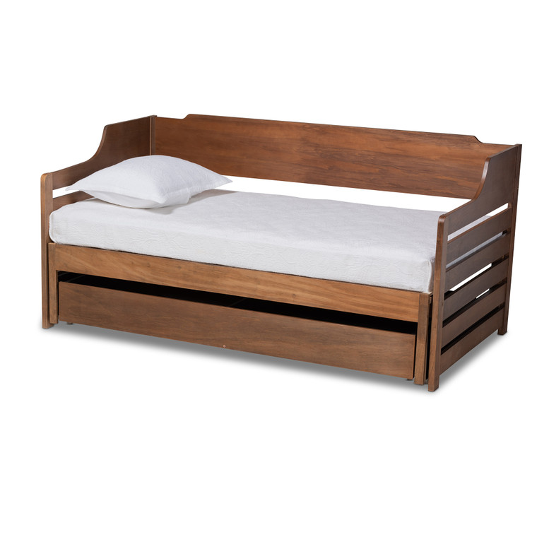 Expand Modern and Transitional Expandable Twin to Daybed with Storage Drawer | Walnut