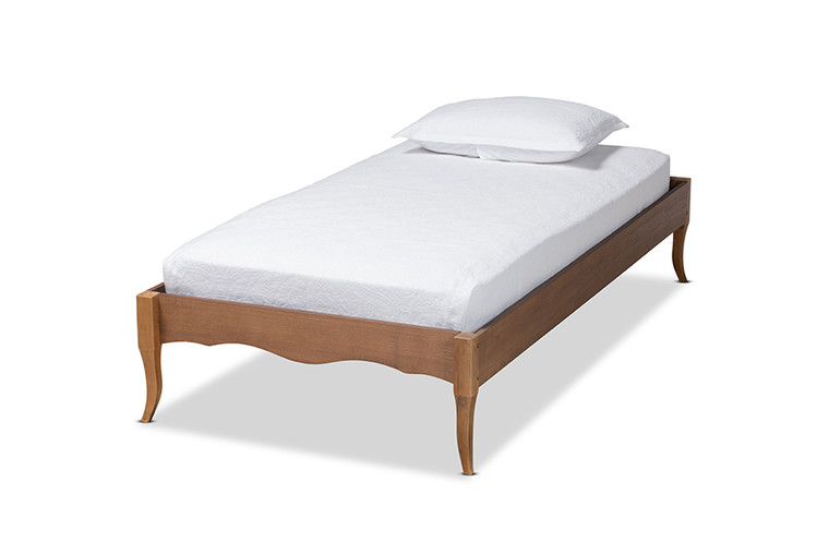 Arieke Vintage French Inspired Platform Bed Frame | Ash Walnut