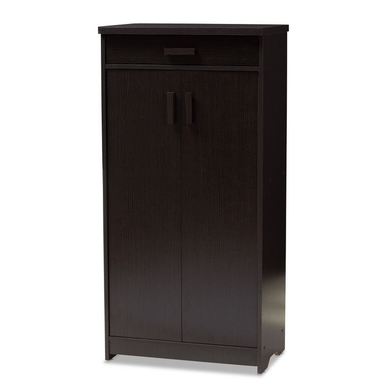 Xaviera Modern and Contemporary Wenge Shoe Cabinet | Wenge Stellan Brown