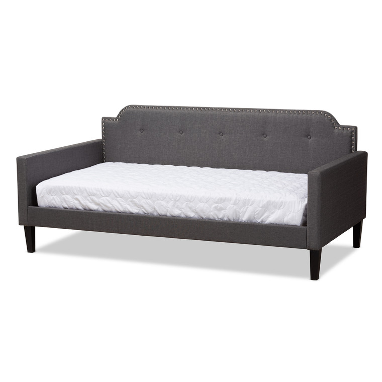 Ackrep Todern and Contemporary Fabric Upholstered Sofa Daybed | Grey