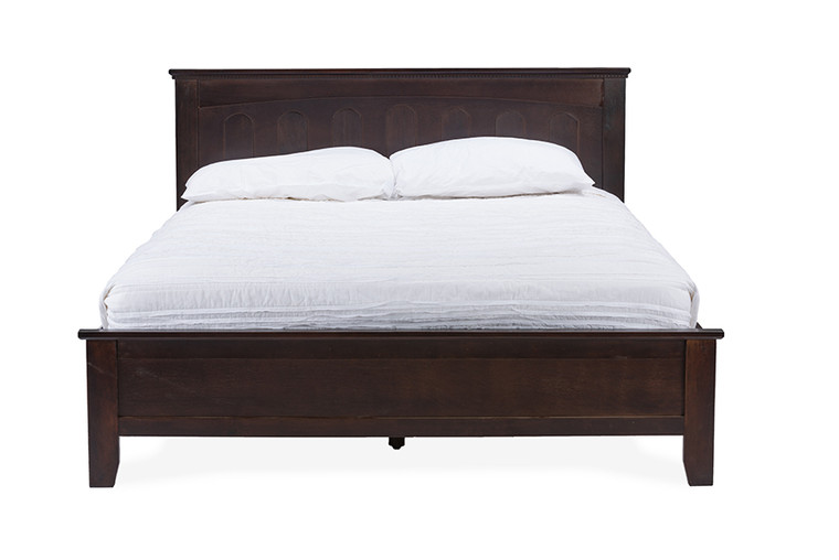 Umasp Cappuccino Wood Contemporary Full-Size Bed | Stellan Brown