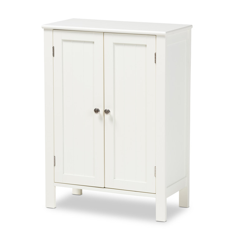 Helmata Cottage and Farmhouse Finished 2-door Wood Multipurpose Storage Cabinet | White