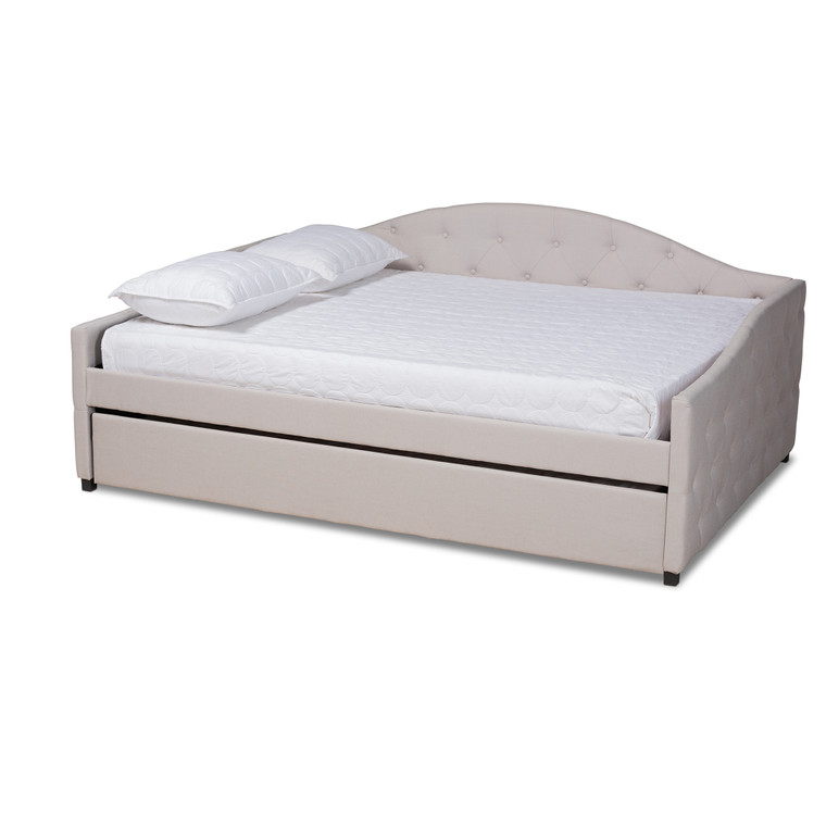 Stratford Modern and Contemporary Transitional Fabric Upholstered Daybed with Trundle