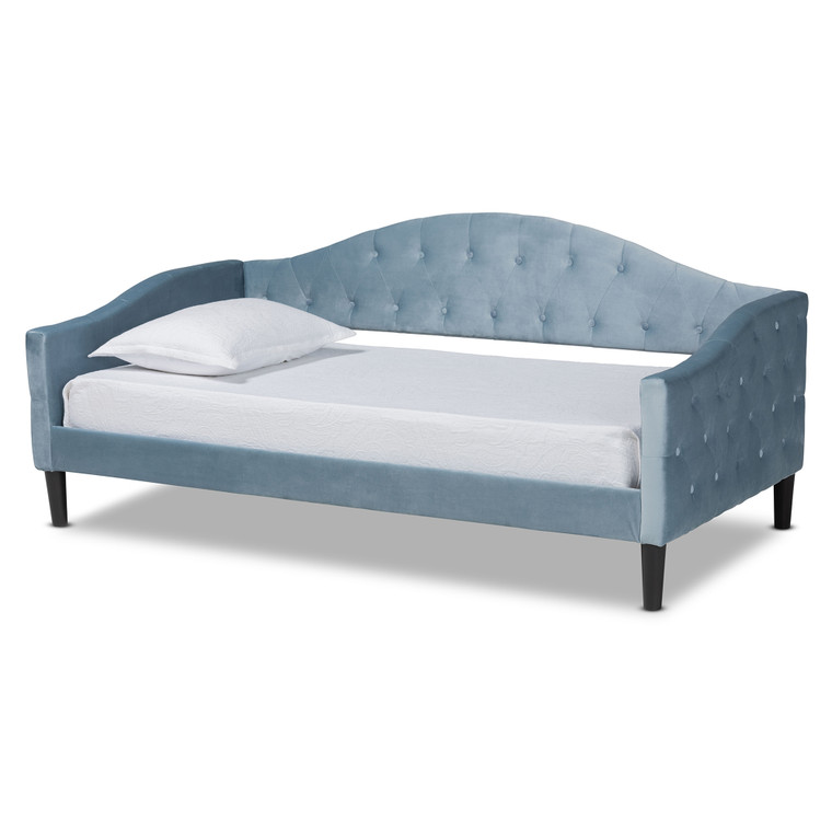 Minajeb Modern and Contemporary Velvet Fabric Upholstered Daybed