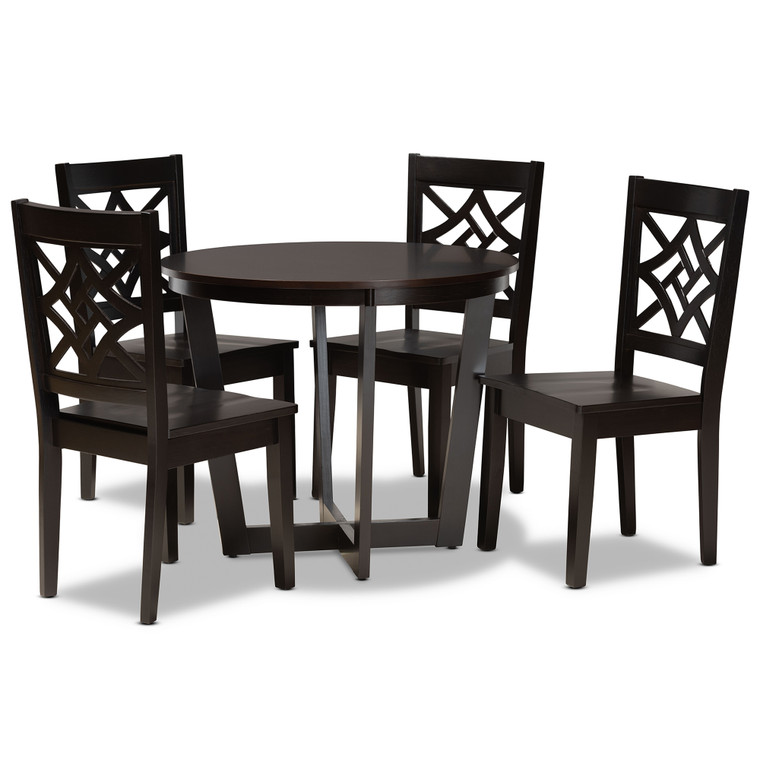 Thackery Todern and Contemporary Wood 5-Piece Dining Set