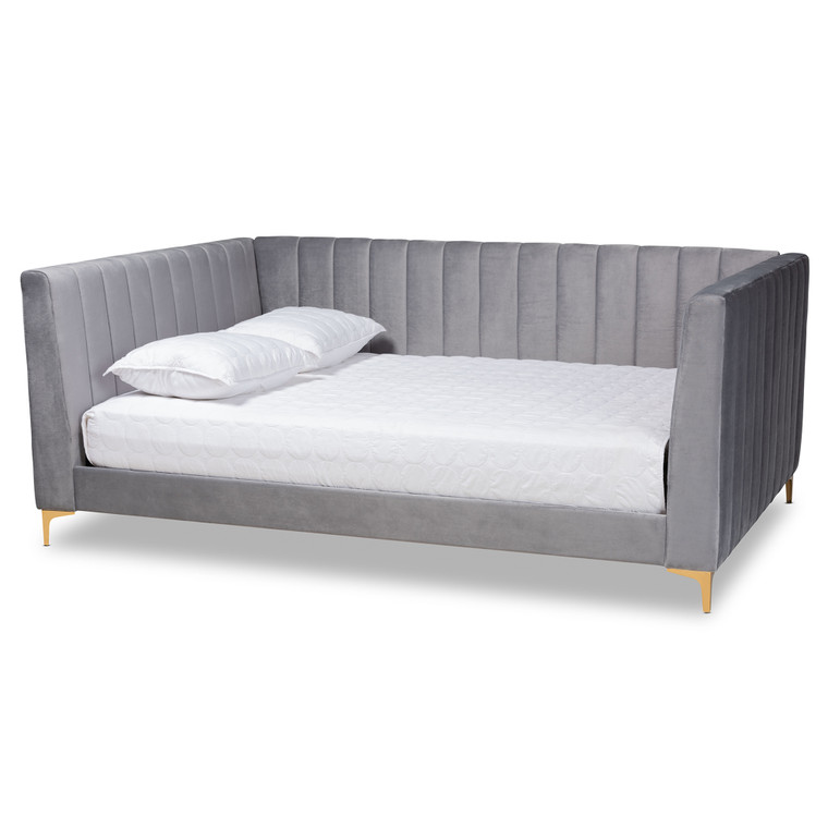 Ksantia Modern Contemporary Glam and Luxe Velvet Fabric Upholstered Daybed