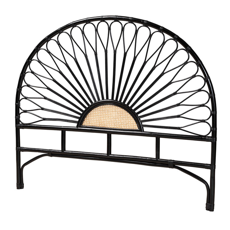 Rennape Modern Bohemian Rattan Standalone Headboard