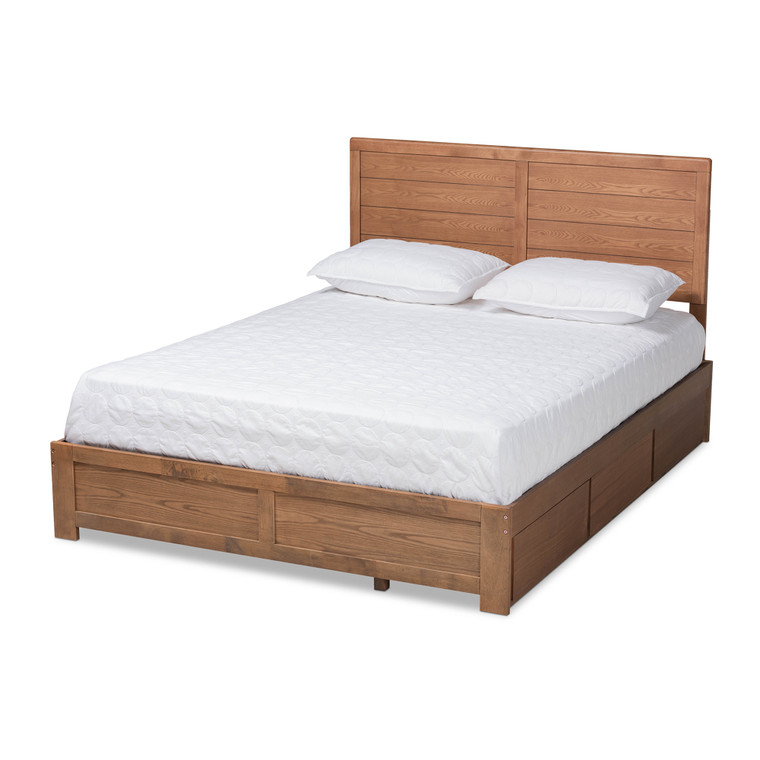 Rina Modern and Contemporary Transitional Ash Platform Storage Bed