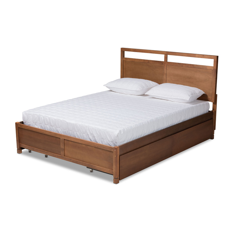 Fronsa Modern and Contemporary Wood 4-Drawer Platform Storage Bed