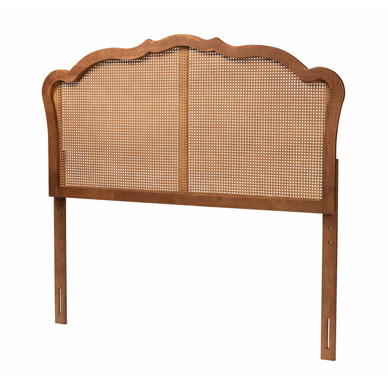 Leanne Classic and Traditional Headboard with Rattan