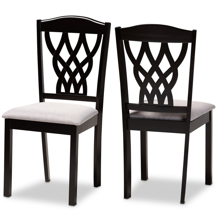 Dalila Todern and Contemporary Fabric Upholstered 2-Piece Dining Chair Set