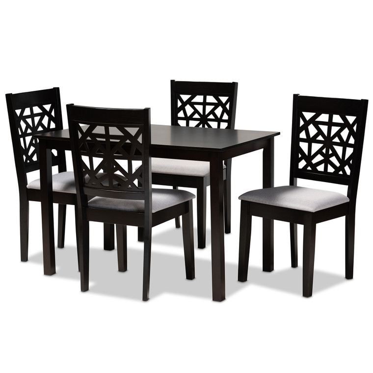 Sonjack Todern and Contemporary Fabric Upholstered and 5-Piece Dining Set