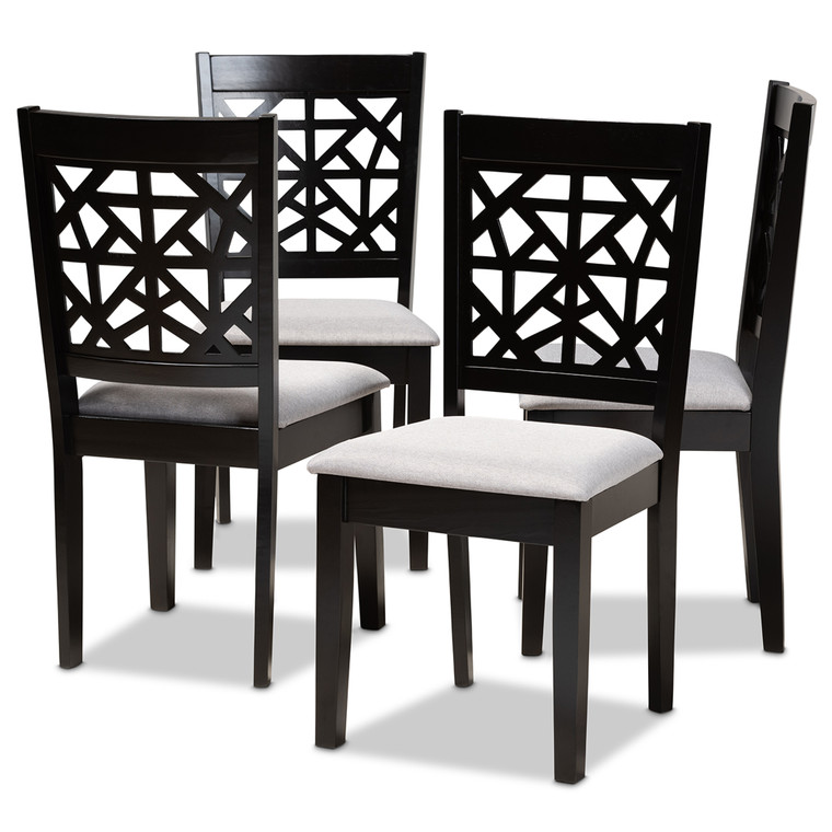 Sonjack Todern and Contemporary Fabric Upholstered and 4-Piece Dining Chair Set