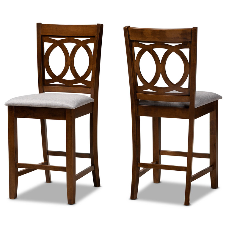 Ella Todern and Contemporary Fabric Upholstered 2-Piece Counter Height Pub Chair Set