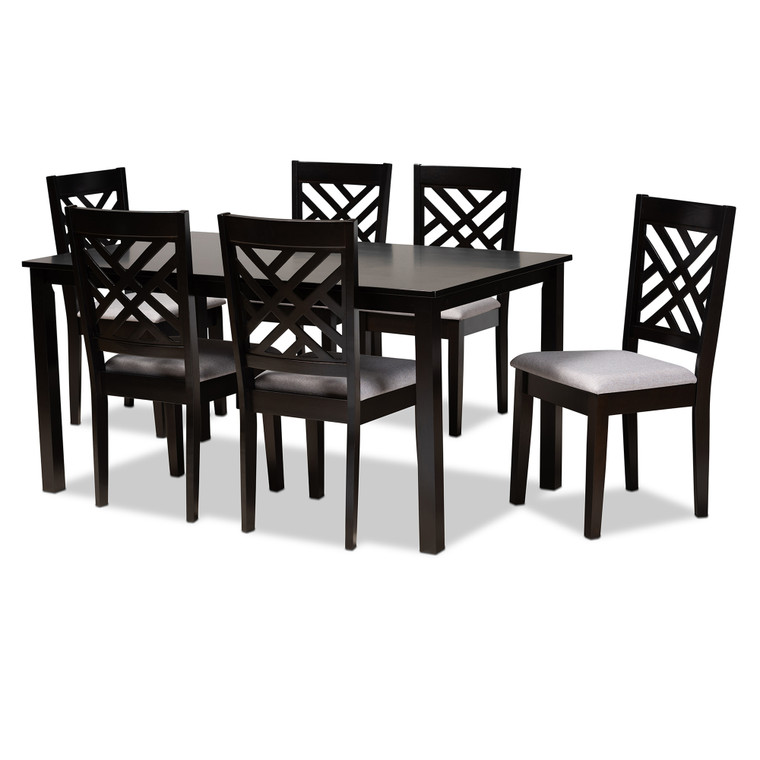Havelock Todern and Contemporary Fabric Upholstered 7-Piece Dining Set