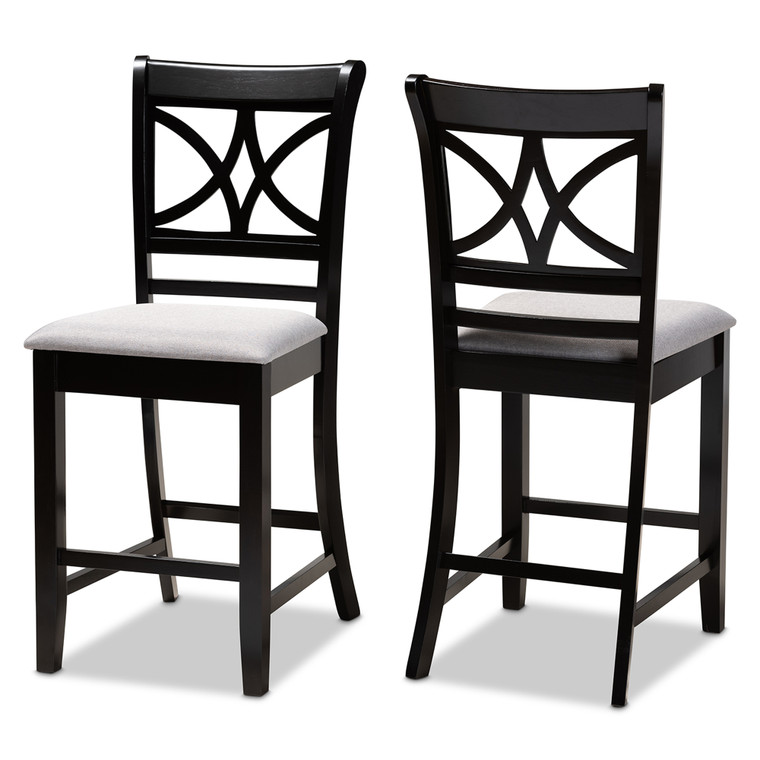 Valerio Todern and Contemporary Fabric Upholstered and 2-Piece Counter Height Pub Chair Set