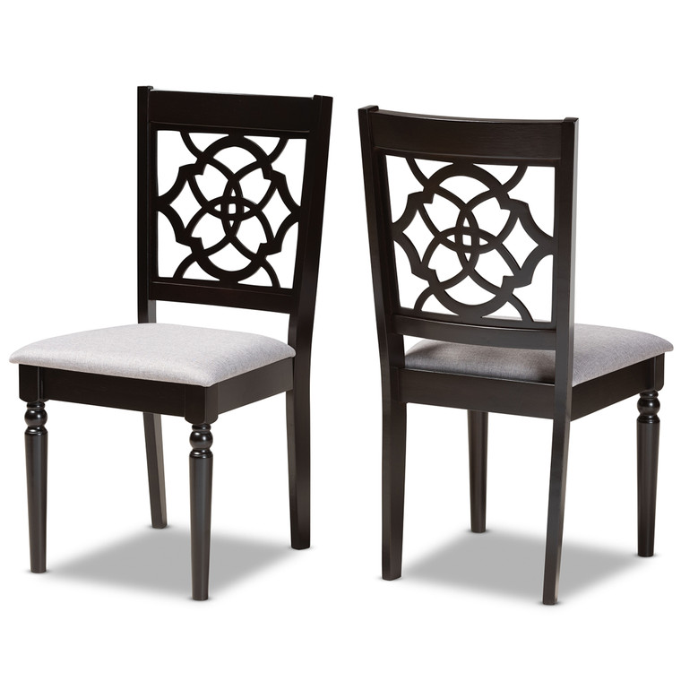 Audren Todern and Contemporary Fabric Upholstered 2-Piece Dining Chair Set