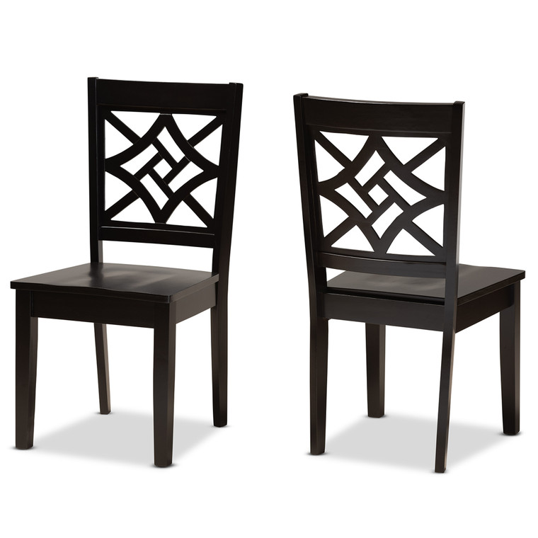 Nicoletta Todern and Contemporary Wood 2-Piece Dining Chair Set