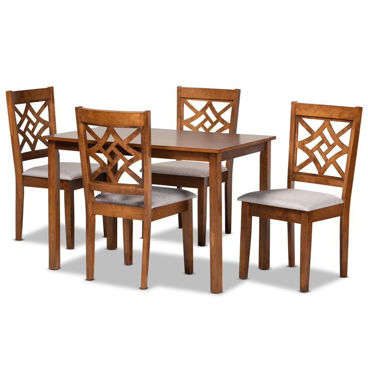 Nicoletta Todern and Contemporary Fabric Upholstered 5-Piece Dining Set