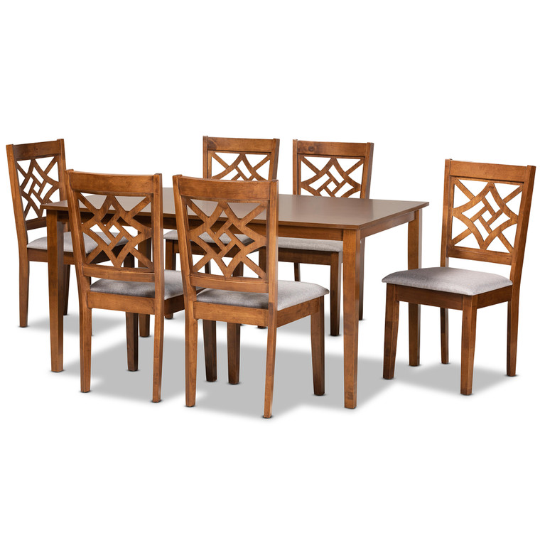 Nicoletta Todern and Contemporary Fabric Upholstered 7-Piece Dining Set