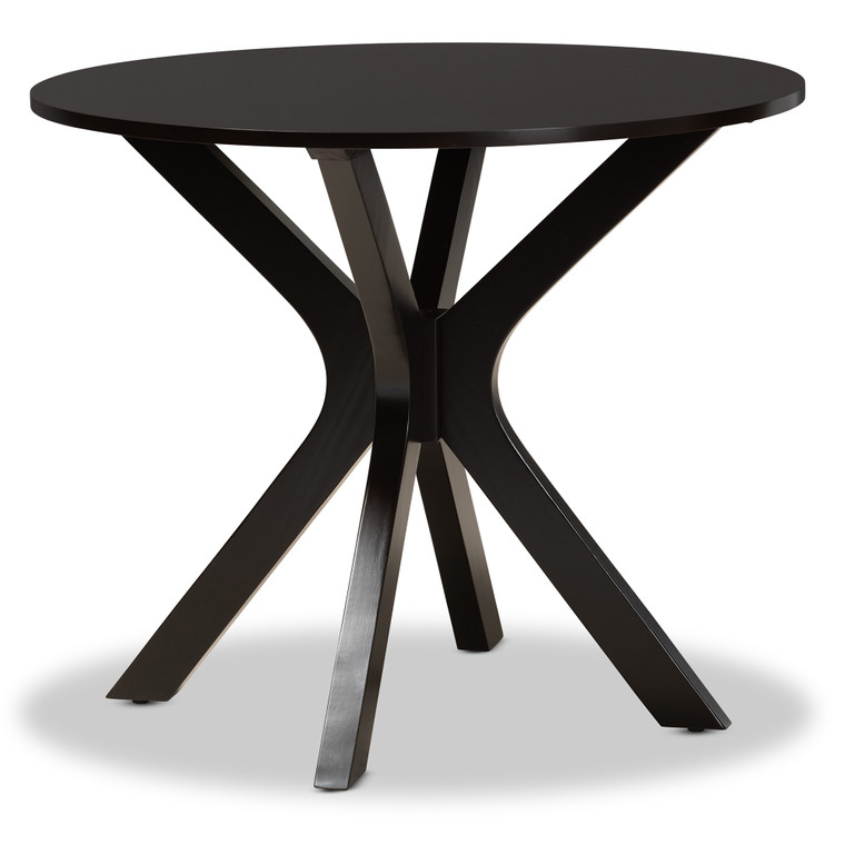 Jiken Todern and Contemporary 34" Wide Round Wood Dining Table