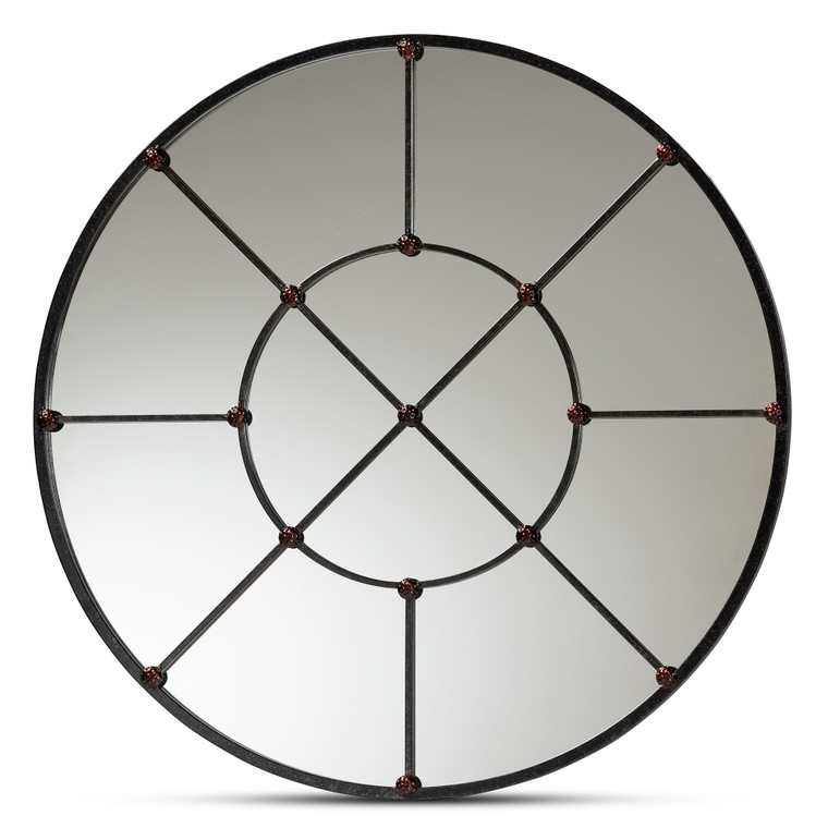 Araho Modern and Contemporary Metal Accent Wall Mirror