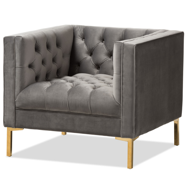 Tanez Luxe and Glamour Velvet Upholstered Lounge Chair