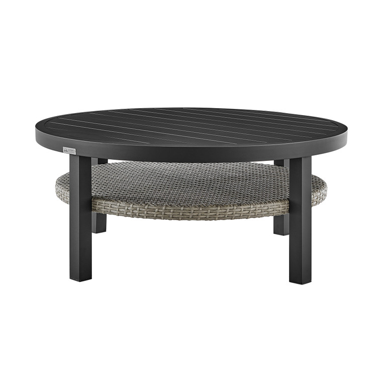 Aileen Outdoor Patio Round Coffee Table