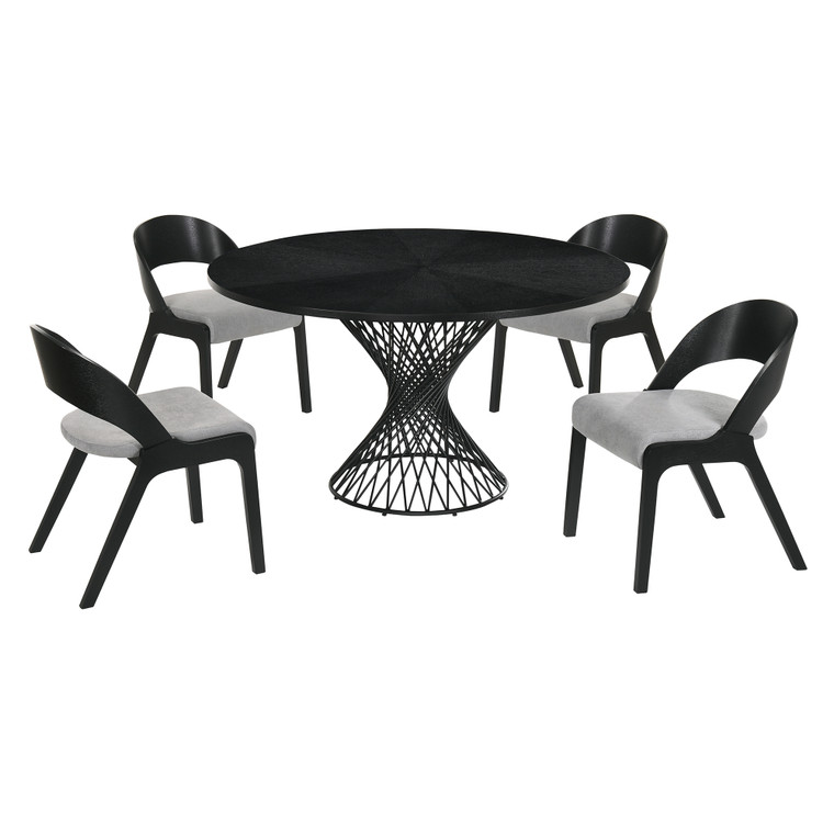 Cirque and Polly 5 Piece Round Dining Set