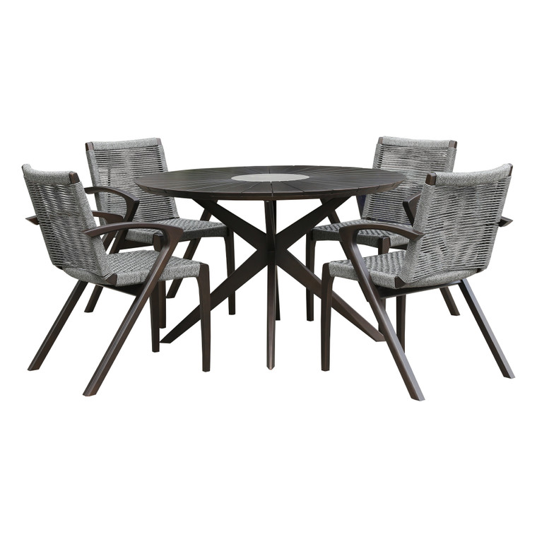 Oasis and Brielle Outdoor 5 Piece Dining Set