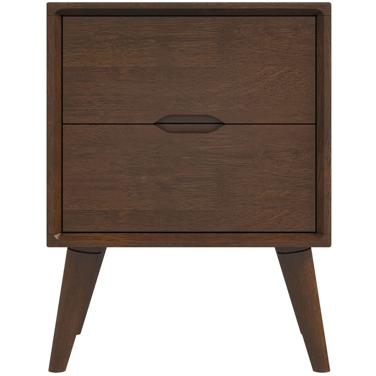 Alexandria Brown Night Stand with 2 Drawers