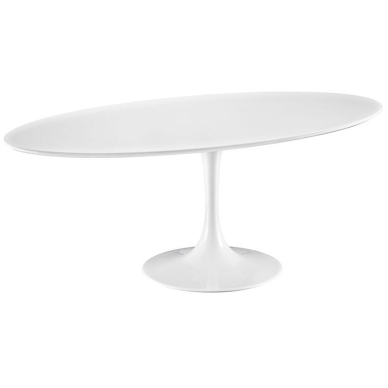 Odyssey 78'' Oval Dining Table | White Wood