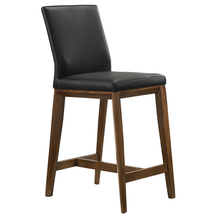 Algarve Counter Stool | Black + Walnut