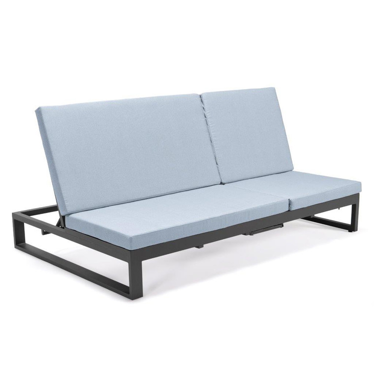 Chelse Convertible Lounge Reclining Double Chaise With Cushions