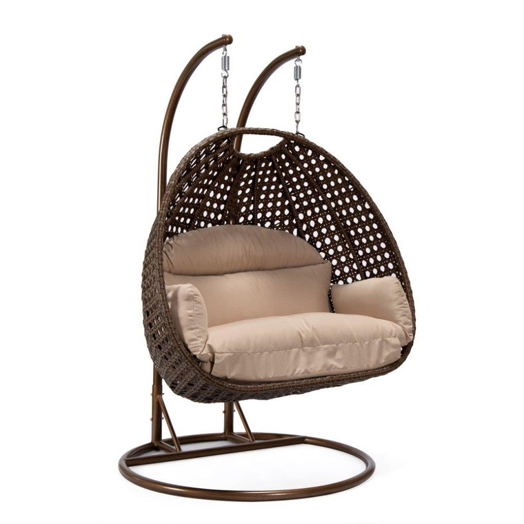 Mendosa Dark Brown Wisteria Hanging 2 person Egg Swing Chair