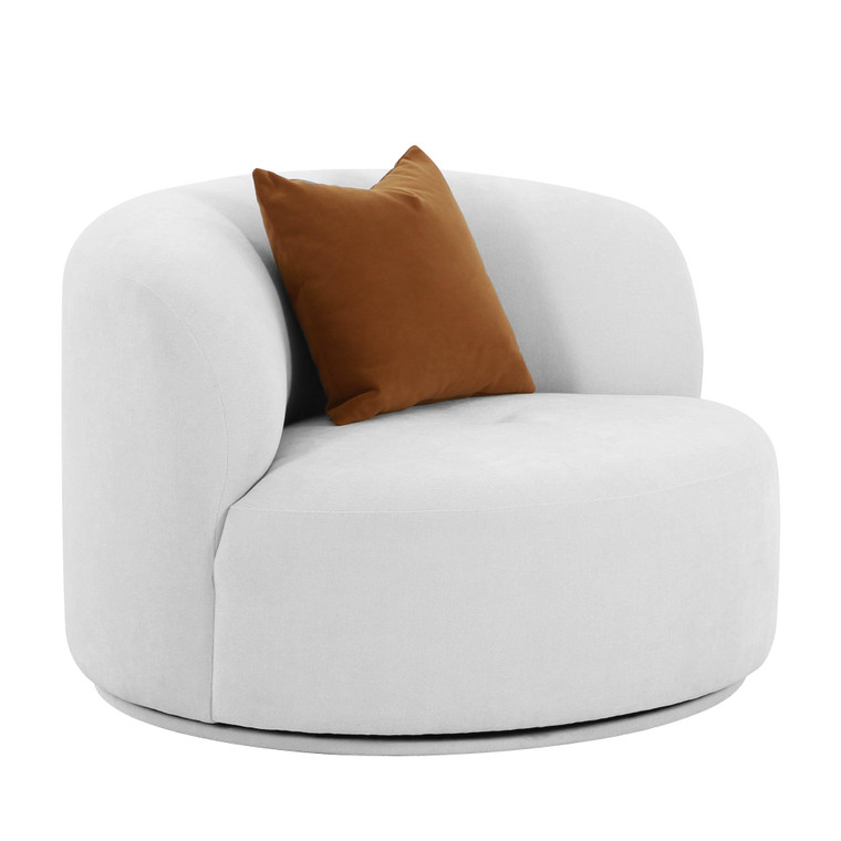 Fiesta Grey Velvet Swivel Chair