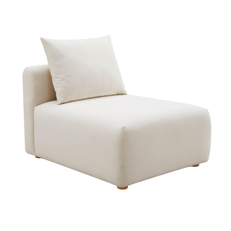 Harbor Cream Linen Modular Armless Chair