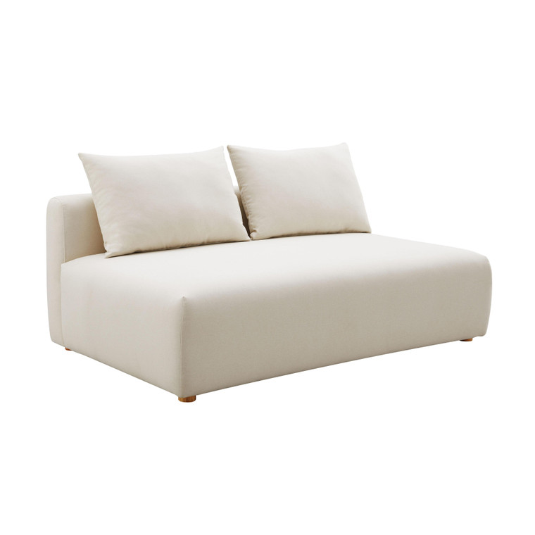 Harbor Cream Linen Modular Loveseat