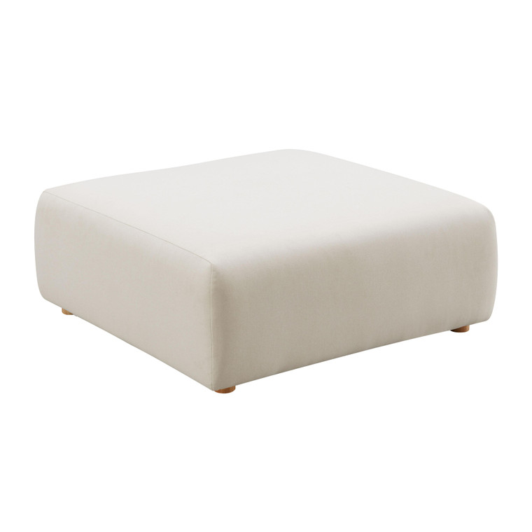 Harbor Cream Linen Ottoman